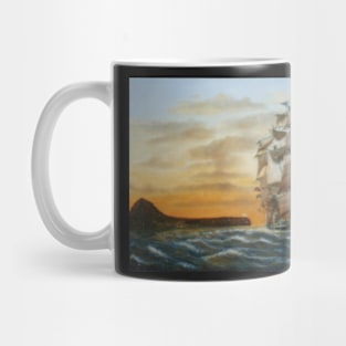 SQUARE RIGGED SHIP LEAVING JAVEA SPAIN Mug